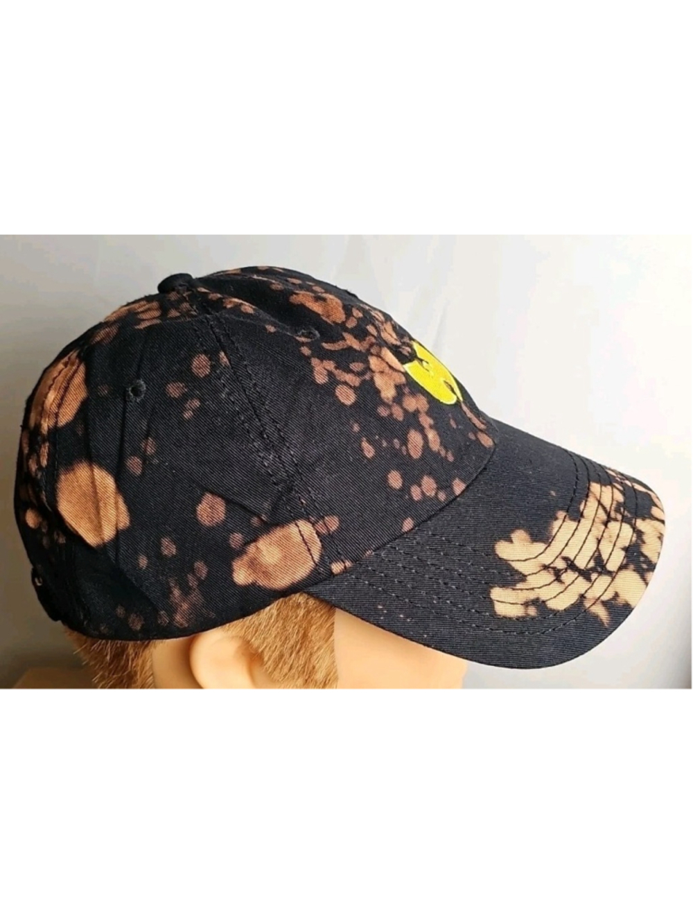 Wu-Tang Clan Baseball Cap Tie-Dye Black Embroidered Logo Adjustable Strap - Picture 6 of 10